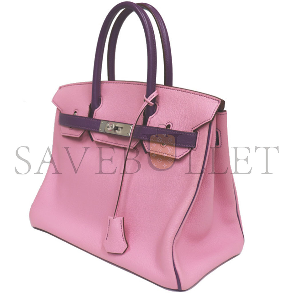 HERMES MASTER BIRKIN 30 EPSOM MALVA AND ANEMONE PURPLE SILVER BUCKLE 5010502009566 (30*23*15cm)